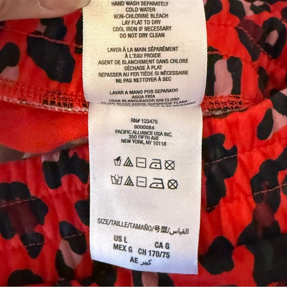 Juicy Couture Black Label Red Leopard Print Lounge Sweatpants Y2K Vibes Large